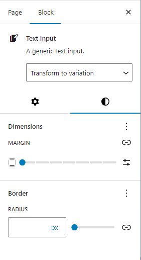 Editing Text Input field Settings on the form block