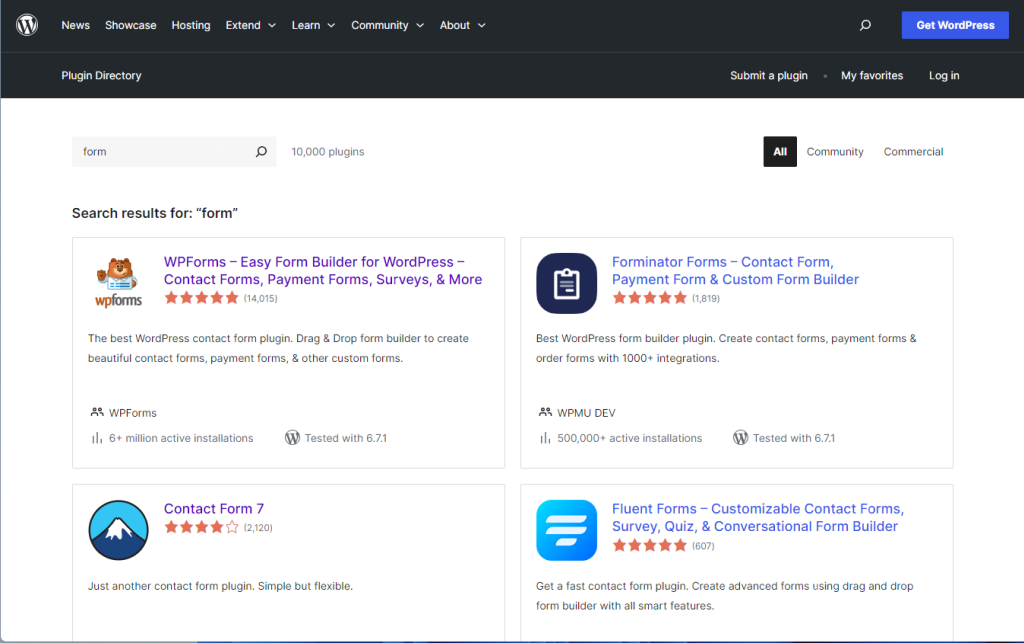 Search Results for "form" at Plugin Directory