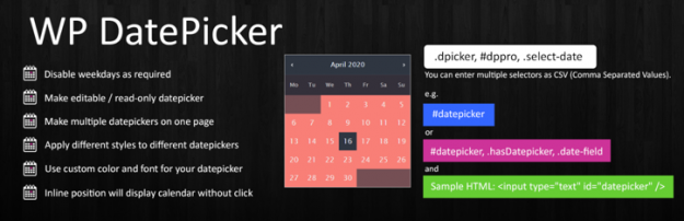 WP Datepicker plugin